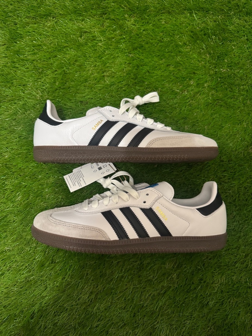 adidas Samba Off-White with Black Stripes and Brown Soles 100$!